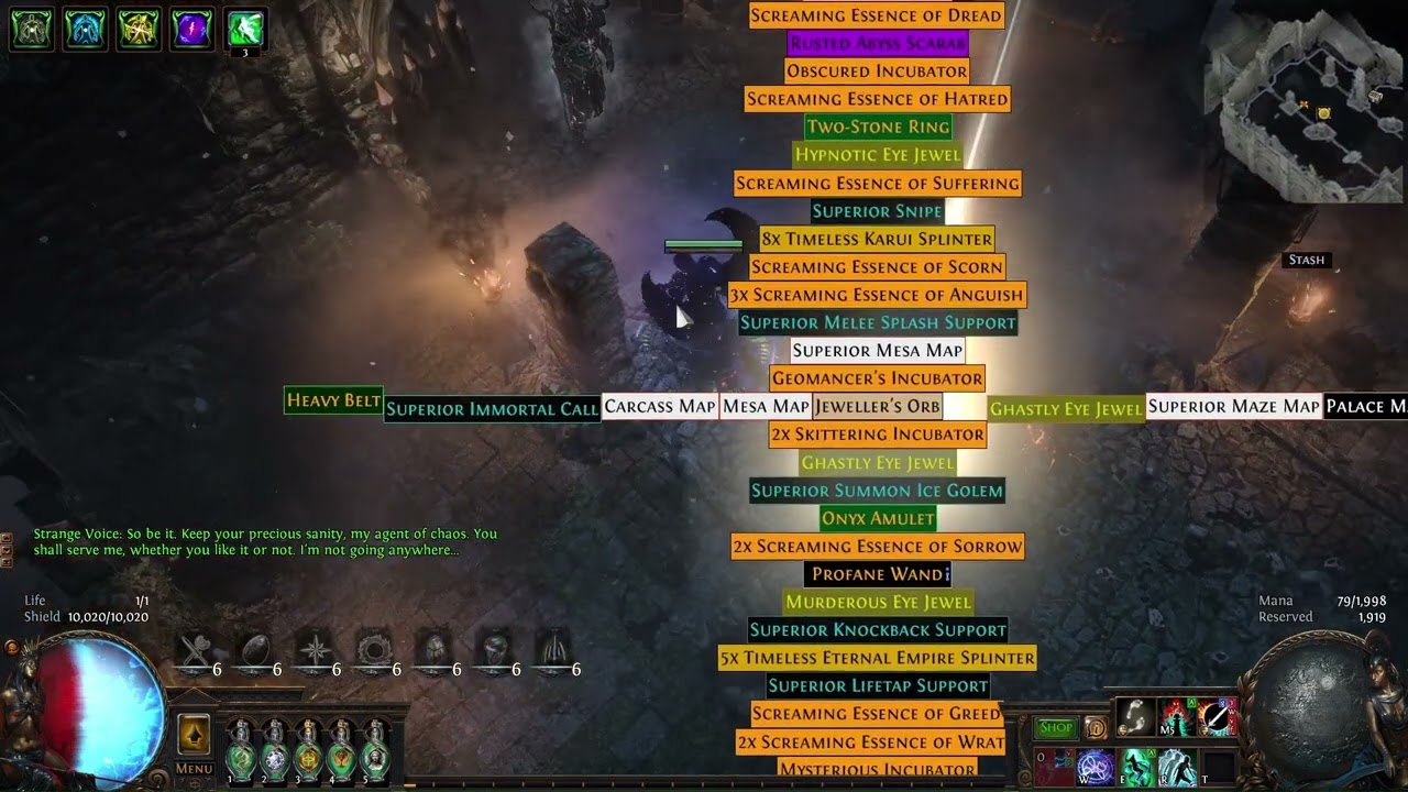 [PoE 3.23] Wave 30 Simulacrum Easy w/ Wildstrike Int-stack Trickster (Mathil's build)