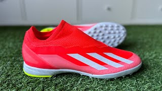 Adidas X Crazyfast League Turf Shoes Review - On Feet & Unboxing ASMR | Adidas Citrus Pack (4K)