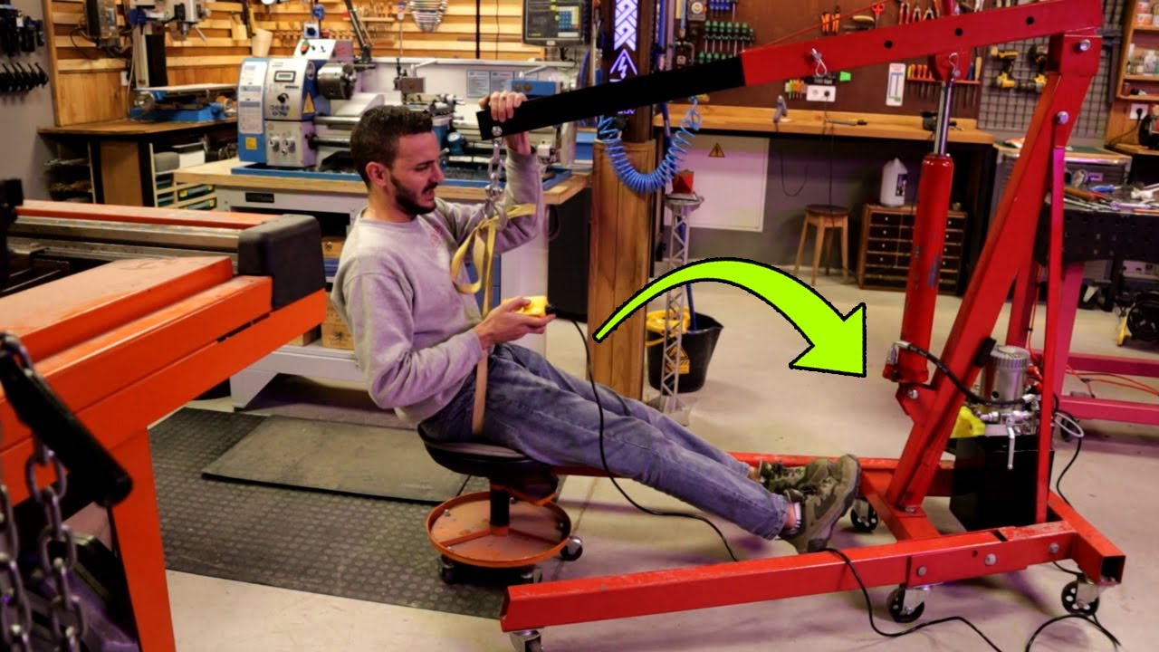 Modificación de Grúa con bomba hidraúlica