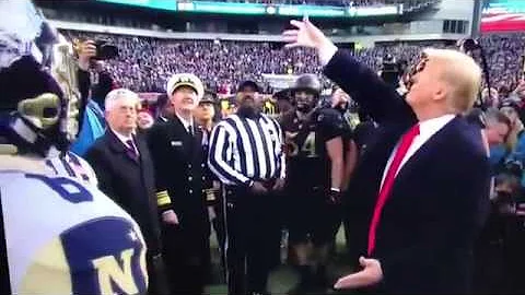 President Trump Coin Toss (Army vs Navy 2018)