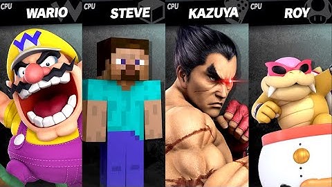 Wario VS Steve VS Kazuya VS Roy LV 9 CPU Battle Super Smash Bros Ultimate