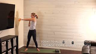 Squat to Alternating Side Punch