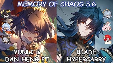 E0S1 Yunli Hypercarry & E1S1 Blade Hypercarry - MOC 3.6 - Honkai: Star Rail