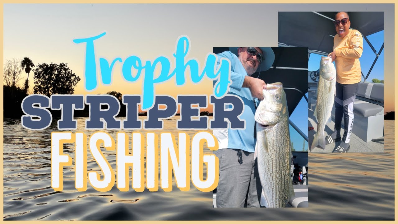 CAUGHT TWO TROPHY 30 LB STRIPERS DECKER ISLAND CA DELTA TWO GIANT
