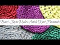 How to make Amish knot Trivets/Placemats (toothbrush rag rug)- Tutorial