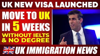 New UK Visa Launched!! Now Move to UK in 5 Weeks Without IELTS & Degree | UK Immigration News