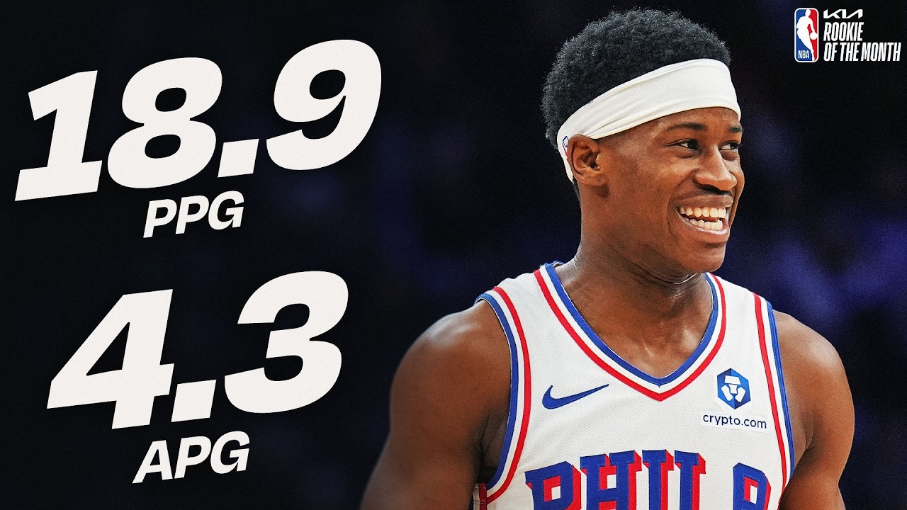 ⁣VJ Edgecombe Named  @kia  Eastern Conference Rookie of the Month for March