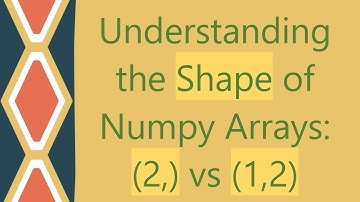 Understanding the Shape of Numpy Arrays: (2,) vs (1,2)
