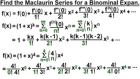 Calculus 2: Infinite Sequences and Series (68 of 86) Maclaurin Series for a Binominal Expansion: 2