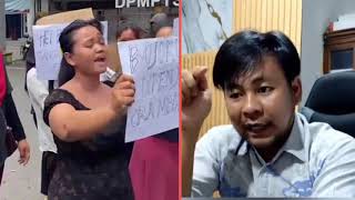 Kristoni Anggota tim Advokas AMBP Menjawab Emak emak Gruduk Posko di depan Pendopo Pati
