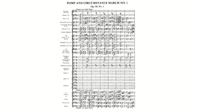 Elgar's "Pomp and Circumstance March No.1" - Audio + Full Score - YouTube