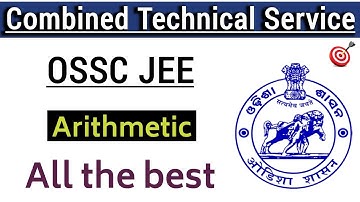 OSSC CTS/JEE // Arithmetic // All the best.