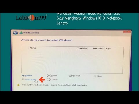 Solusi ssd tidak terdeteksi saat instal ulang windows di laptop hp
