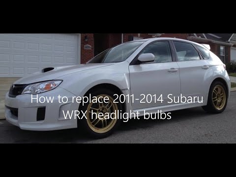 Subaru WRX How to Change Headlight Bulbs 2011 2012 2013 2014 Replace Lights H11 9005 Lamps Gebs