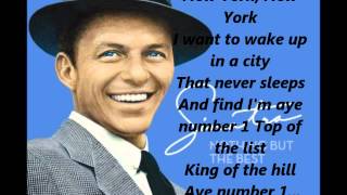 Video thumbnail of "Frank Sinatra - New York New York Song **Lyrics** [HD]"