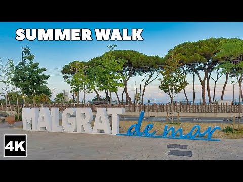 🇪🇸 Malgrat de Mar Spain Holiday Summer 2023 🌞 4K Walk