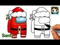 How to Draw AMONG US Santa | Christmas #1