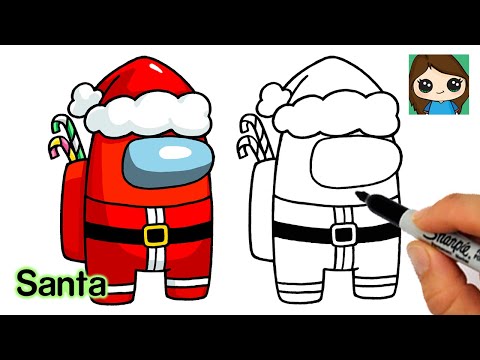 Download How to Draw AMONG US Santa | Christmas #1