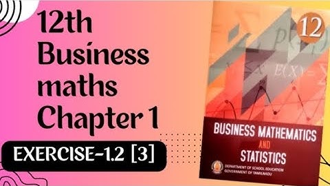 Applications of matrices and determinants 12th Business maths Chapter -1 Exercise-1.2 [3]