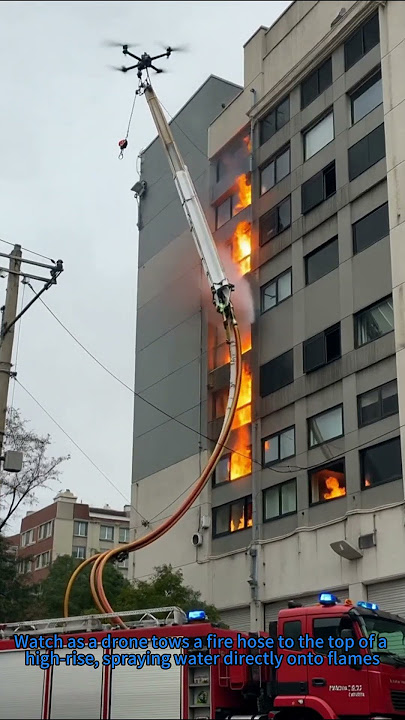 Drone Fire Hose High-Rise Rescue