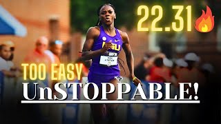 Brianna Easy Blazing 200m PB | No One Can Stop Her | Fastest Qualifier | SEC Outdoor Champs