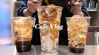 [Cafe Vlog] 아이스 에스프레소 아닌가요❓🧊| 알바생시점 크로플 만들기 🧇 | 컴포즈커피 | 카페 브이로그 | 음료제조영상 | 카페알바브이로그