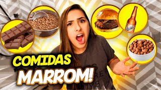 24 HORAS COMENDO COMIDAS DE COR MARROM!