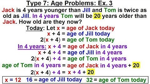 Algebra - Ch. 2: Word Problem (23 of 46) Type 7: Age Problems: Ex. 3