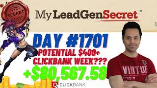 POTENTIAL $400+ Clickbank Week!...My Lead Gen Secret Case Study Results 2026 (Day #1701)
