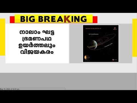 ഇന്ത്യയുടെ സൗരദൗത്യമായ ആദിത്യ എൽ വണ്ണിന്റെ നാലാം ഘട്ട ഭ്രമണപഥം ഉയർത്തലും വിജയകരം