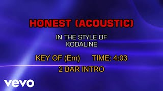 Kodaline - Honest (Acoustic) (Karaoke) chords