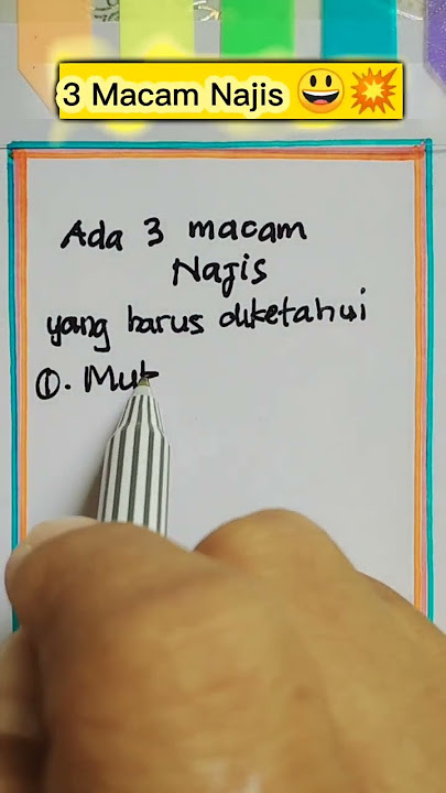 3 Macam Najis  😍🤞   #shorts #short #shortvideo #shortsvideo