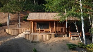 A Man Builds a Mountain House Out of LUMBER by himself. Start to Finish