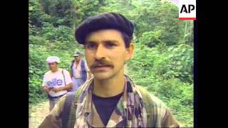 COLOMBIA: LOS ALPES: REBELS FREE LAST 4 AMERICAN HOSTAGES