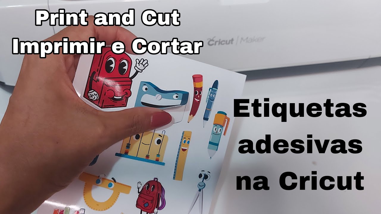 Imprimir e Cortar etiquetas adesivas na Cricut - Print and Cut