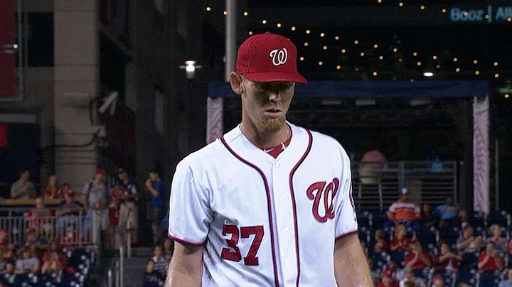 ARI@WSH: Strasburg allows one run over eight innings