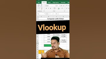 VLOOKUP in Excel | VLOOKUP Formula in Excel | #computerwithvishal #excel #shorts