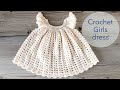 Crochet girls dress Brigitte (2 year)  - free crochet pattern