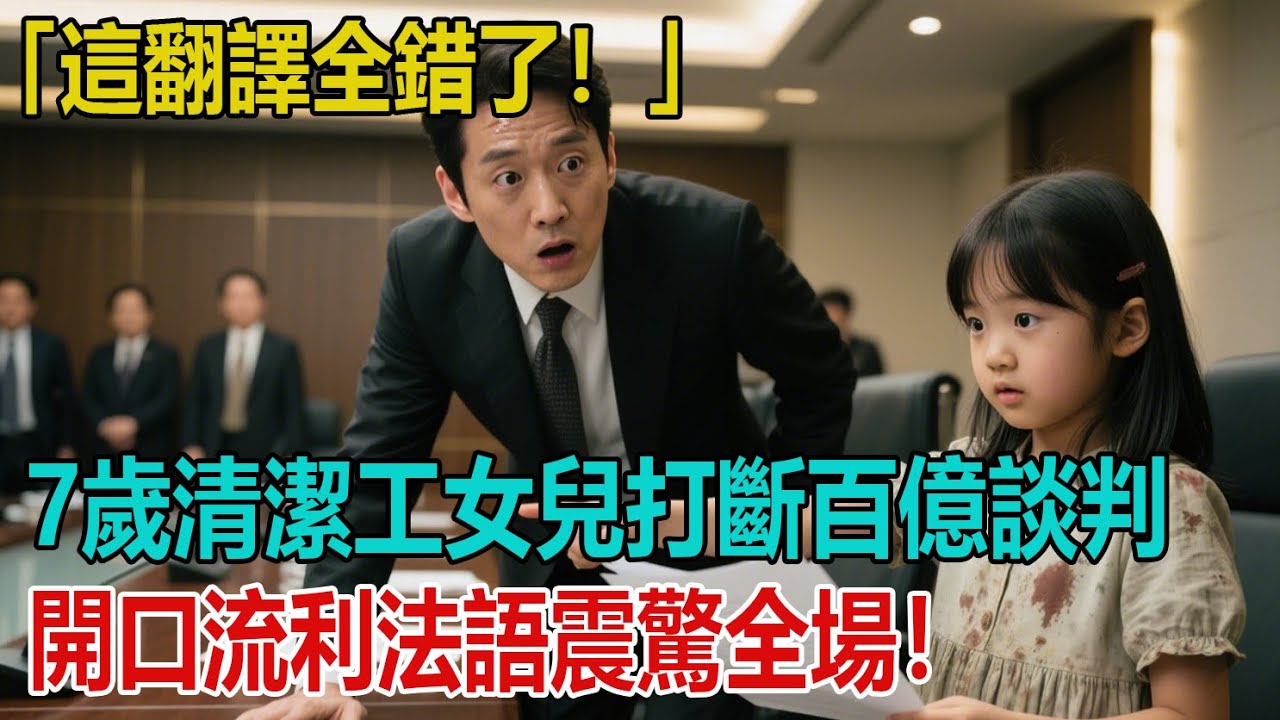 「這翻譯錯了！」7歲旁聽女孩打斷百億談判，總裁剛要趕人，她開口一口流利法語震驚全場！#故事 #故事分享 #故事頻道