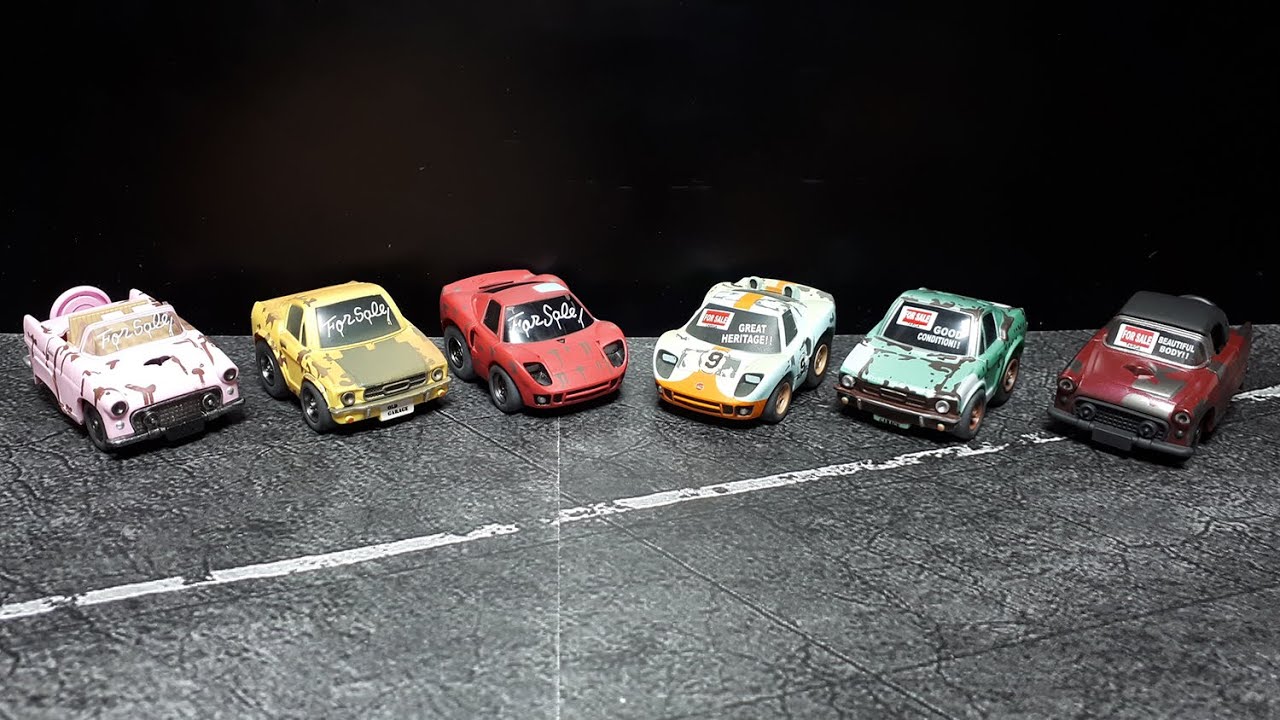 Tooned Ford GT40, Mustang, Thunderbird, by ChoroQ Old Garage Choro