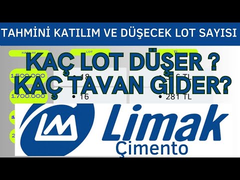 Limak Çimento Halka Arzı Kaç Lot Düşebilir ? Ne Kadar Yükselir ? Analiz ve Puanlama #LMKDC