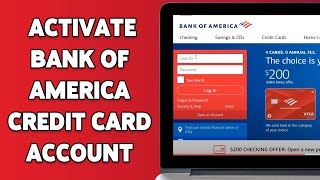 How To Activate Bank Of America Credit Card Account 2024 | BOA Credit Card Activation Tutorial