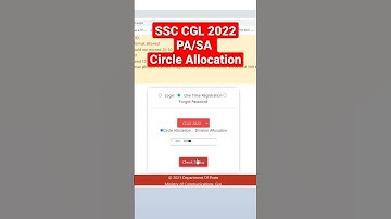 PA/SA SSC CGL 2022 Circle Allocation #ssc #pa #circle #allocation