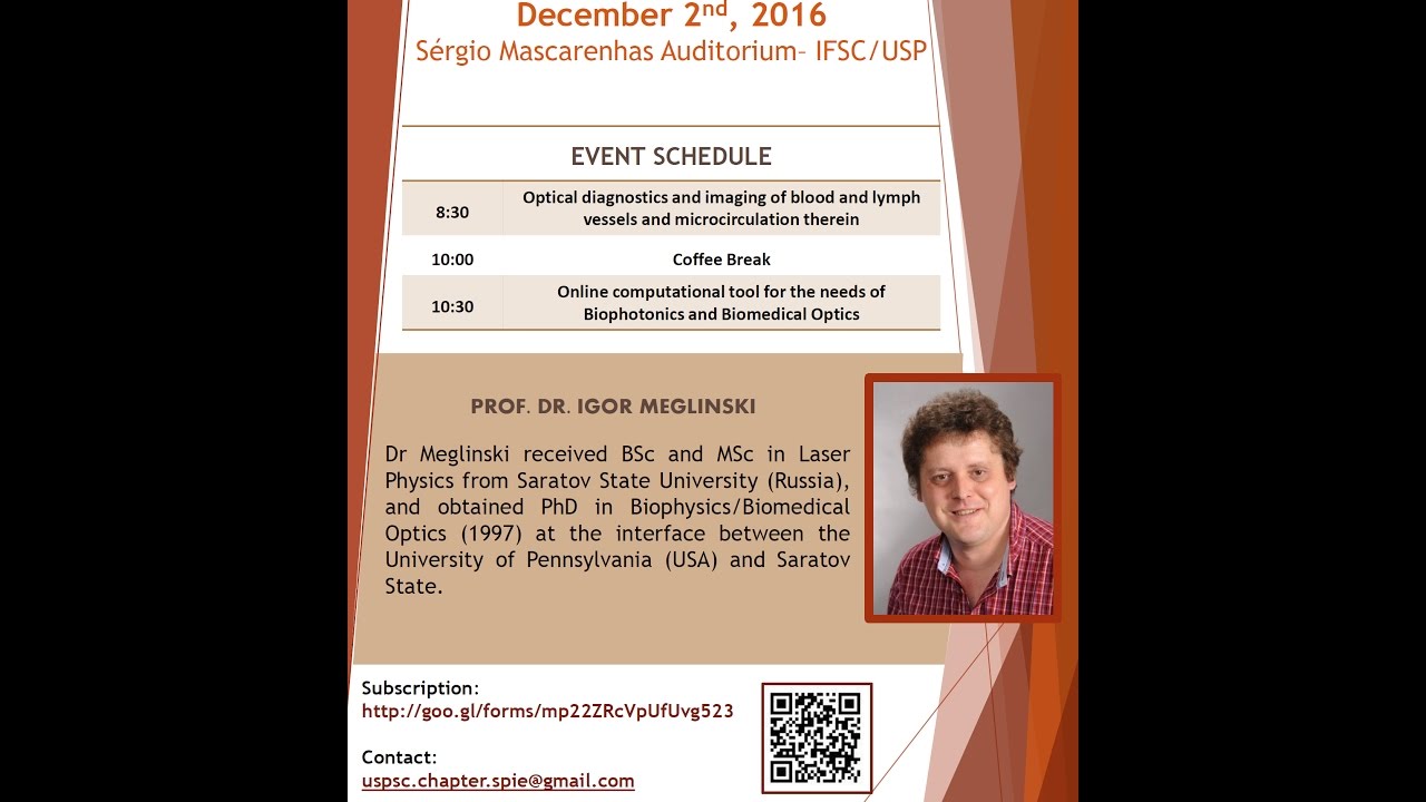 Prof. Igor Meglinski - Online computational tool for needs of Biophotonics and Biomedical Optics luz saint sauveur