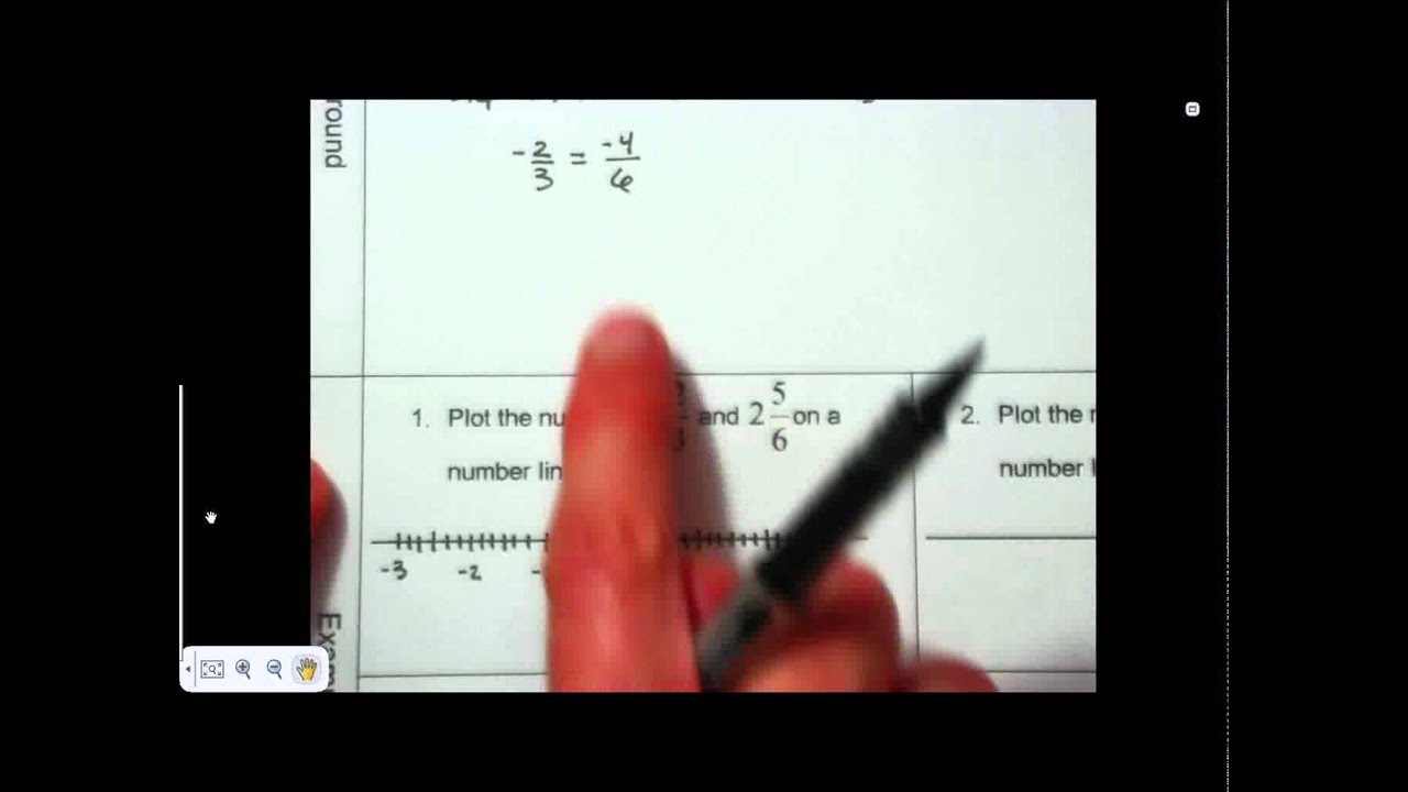 P 65 Plotting Rational Numbers On A Number Line YouTube