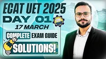 UET ECAT 2025 17th March Papers MCQs I UET ECAT 2025 Papers I UET Admission 2025 I ECAT 2025 PAPER