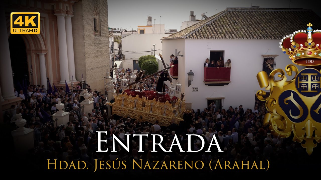 4K | ENTRADA NTRO. PADRE JESÚS NAZARENO ARAHAL| MADRUGÁ [Banda Nazareno Arahal] 2025