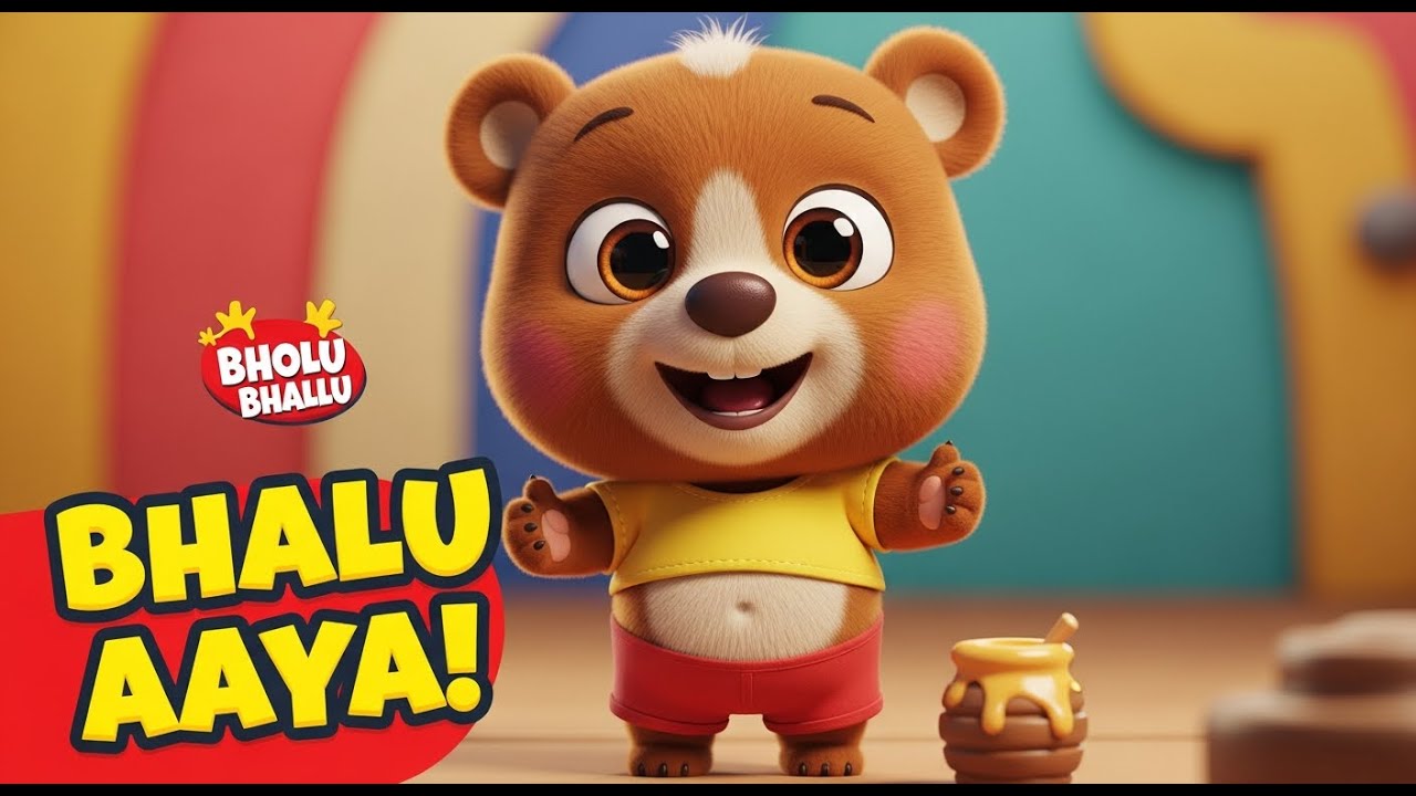 भालू आया 🐻 | Bhalu Song for Kids | Cute Bear Hindi Rhyme | 3D Cartoon ...