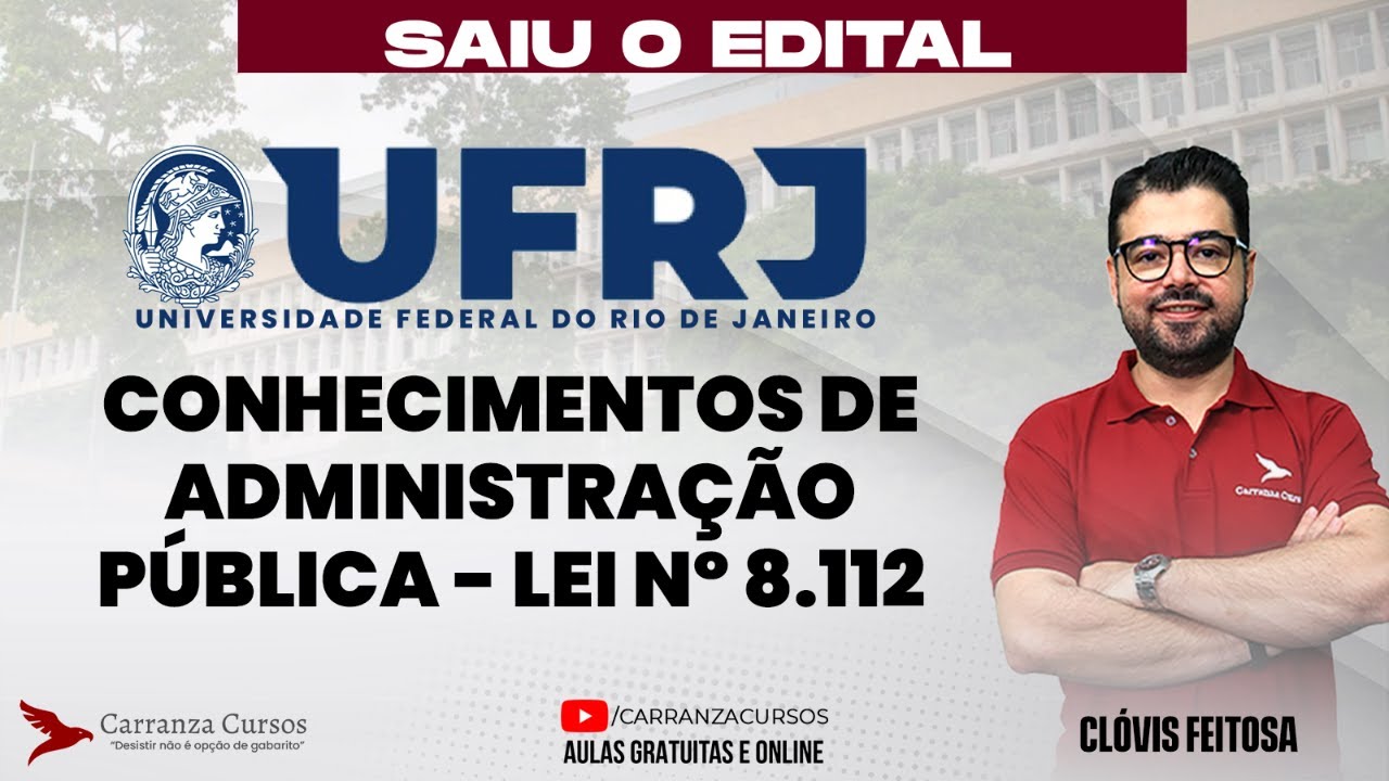 Concurso UFRJ Lei 14.133/2021 Administração Pública Conhecimentos para Prova