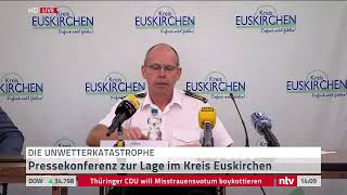 LIVE: Pressekonferenz aus Euskirchen zur Unwetterkatastrophe